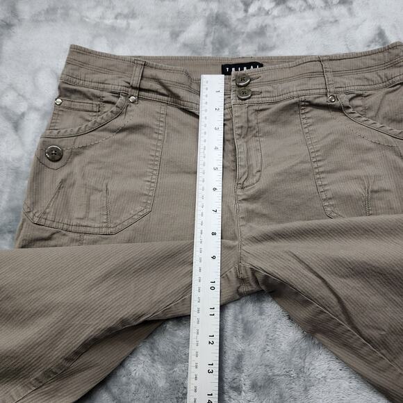 Tribal Pants Womens 10 Brown Mid Rise Straight Leg Stretch Cotton Preppy Casual - Picture 10 of 13